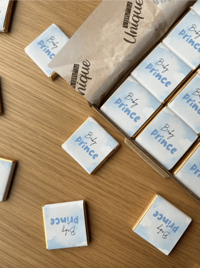 New baby boy Personalised Chocolate